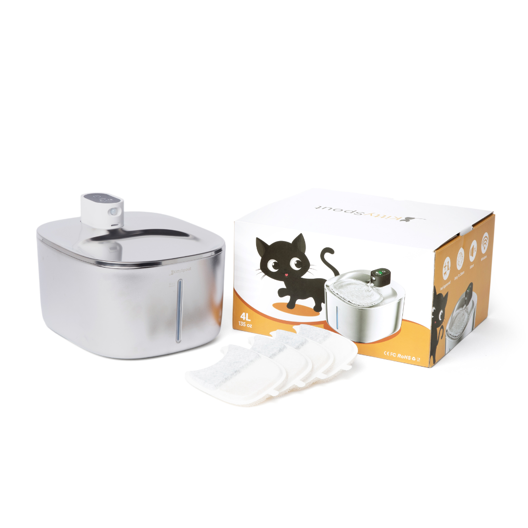 Like New The KittySpout - Wireless Fountain (Vet testimonials) - 2 Month: Wireless KittySpout + 4 filter sets + free gift