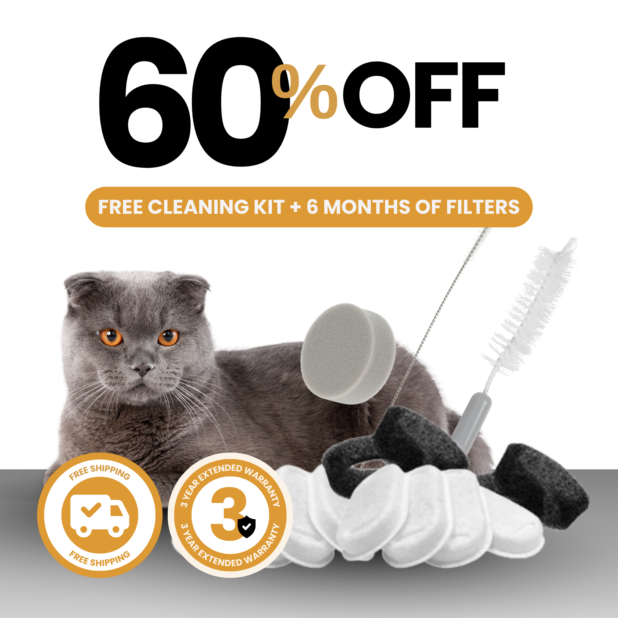 8x KittySpout™ Filtres - 8 mois d'approvisionnement