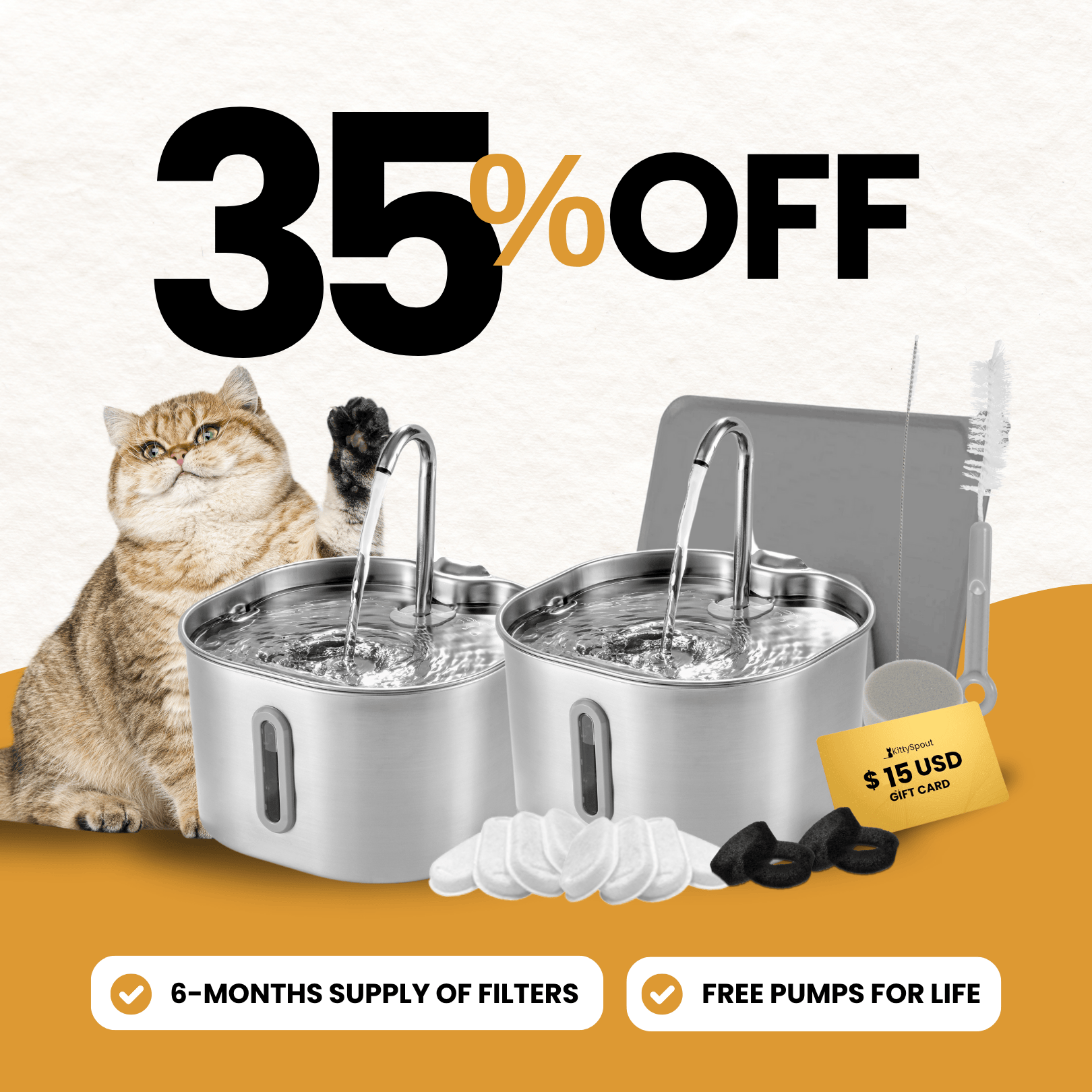 The KittySpout™ - 2.2L Big Cat Family Bundle