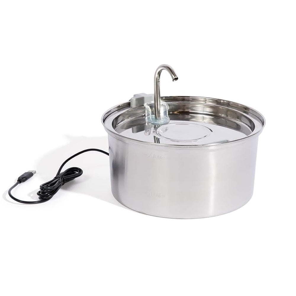 Like New KittySpout MFM001 Stainless Steel Cat Water Fountain, 3.2L